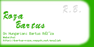 roza bartus business card